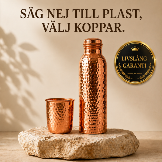 Cu Nordic™ - Kopparflaska | Naturligt renare vatten – helt utan plast