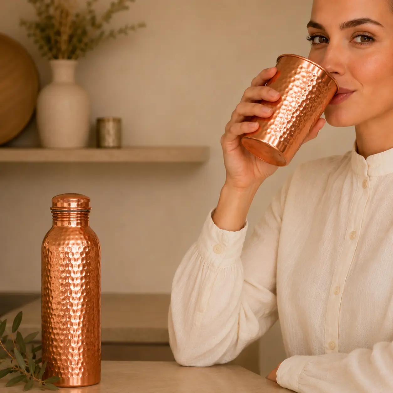 Cu Nordic™ - Kopparflaska | Naturligt renare vatten – helt utan plast