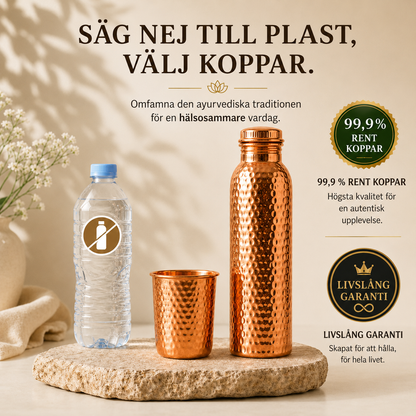 Cu Nordic™ - Kopparflaska | Naturligt renare vatten – helt utan plast